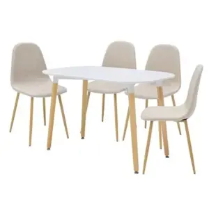 ชุดโต๊ะอาหาร 4 ที่นั่ง SB FURNITURE LASTA/LASTA-B สีขาว
